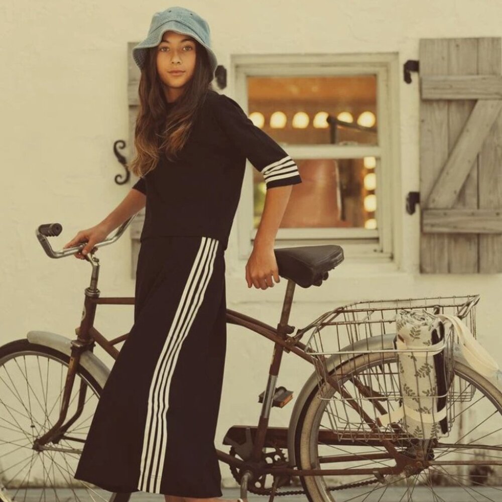 Teela Black Varsity Top